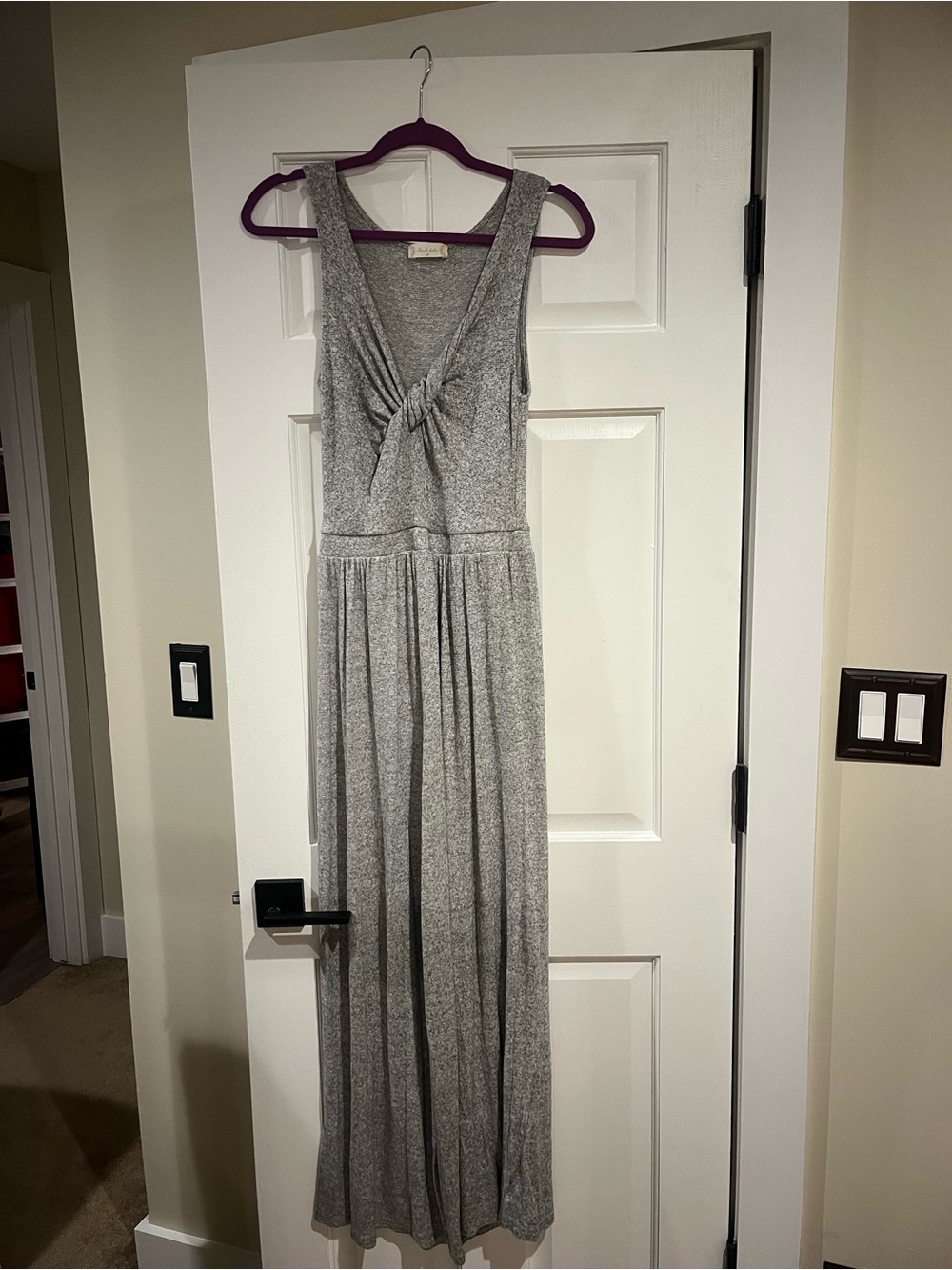 Knot-Front Gray Jumper